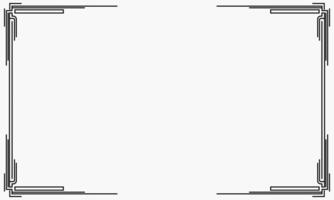 A black and white frame with a white border vector