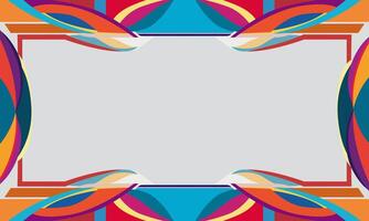 A colorful frame with a border and a place for text vector