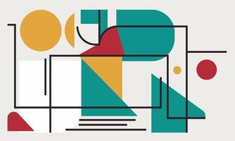 A colorful abstract design with geometric shapes vector