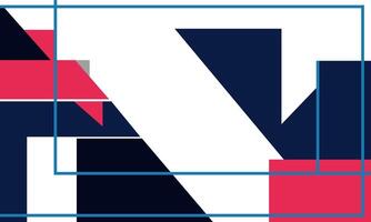 A blue and pink geometric pattern with a white square vector