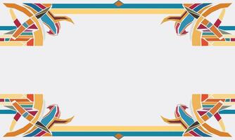 An abstract frame with colorful geometric shapes vector