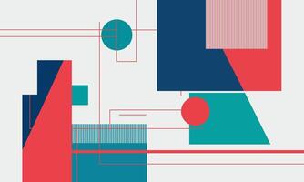 A colorful abstract design with geometric shapes vector