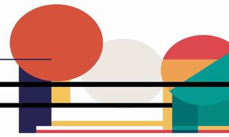 A colorful abstract design with a line of circles vector