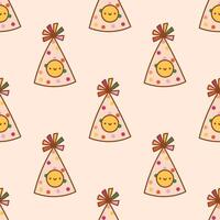 Seamless pattern with cute party hat. Element for print, texture,fabric, wrap. illustration on a isolated background vector