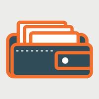 wallet icon on white background vector
