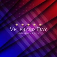 Veterans day background with american flag and stars vector