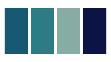 Teal Green, Teal, Seafoam Green, Royal Blue color palette. Set of bright color palette combination in rgb hex. Color palette for ui ux design. Abstract illustration for your graphic design, banner vector