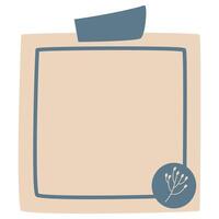 Blank sticky note for message vector