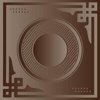 Modern Chocolate Abstract Circle Shape with ribbon background vector