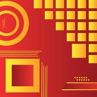 Modern circle with square shape abstract background vector