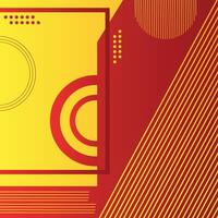 Trendy starry sky with fluid and geometric shapes Orange Gradient vector