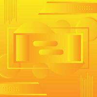 Yellow Pop abstract background with geometic Shape modern yellow abstract background vector