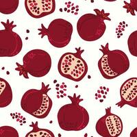Modern abstract pomegranate fruit design with seamless Fruits pattern and unique textures, ideal for fabric, stationery, and home decor. vector
