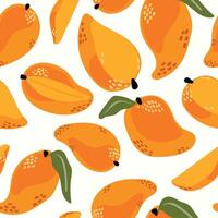 Modern abstract mango design with seamless Fruits pattern and unique textures, ideal for fabric, stationery, and home decor. vector