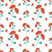 Decorative Flowers Seamless Pattern vector