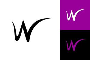 Letter W icon logo abstract design shape font logotype graphic vector