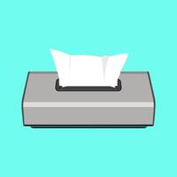 Handkerchiefs, hand wipes in green box with open top icon. Moist towelettes, tissues, wet naps. Paper towels, napkins in packaging. handkerchiefs isolated on white background. vector
