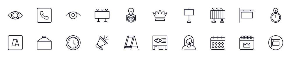 Marketing thin line icons set. Simple linear illustrations that suitable for apps, infographics, books, online shops and stores vector