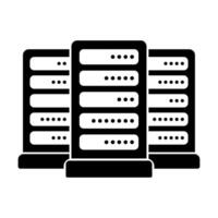 Computer server icon for graphic design, logo, web site, social media, mobile app, ui illustration. vector