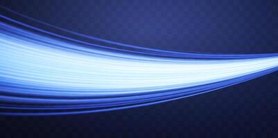 Speed rays, light neon flow, blue glow speed lines, colorful light trails, perspective stripes. Abstract background, illustration. vector