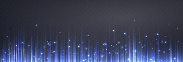 Speed rays, light neon flow, zoom in motion effect, blue glow speed lines, colorful light trails, perspective stripes. Abstract background vector