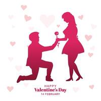 Beautiful happy valentines day card design vector