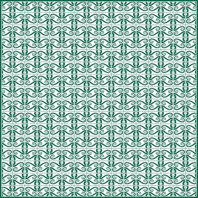 green batik pattern for vintage cloth design
