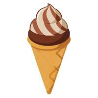Chocolate Ice-cream cone vector