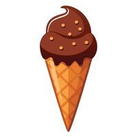Vanilla Ice Cream Cone vector