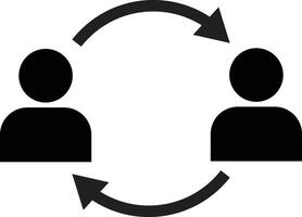 User information exchange icon . Interaction icon . illustration vector