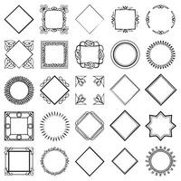 Intricate Vintage Square Frame Collection vector