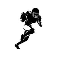 silhouette of a football player running vector