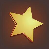 Golden Star with Warm Glow on Gradient Background vector