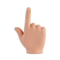Hand Gesture Pointing Upwards Isolated vector