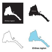 Eritrea region map design vector
