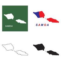 samoa map region vector