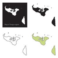 Map of Tonga region design vector