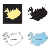 Iceland region map design vector