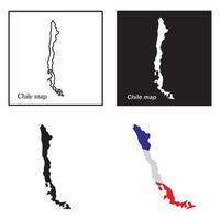 Chile region map design vector