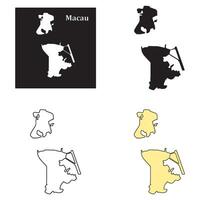 Map of Macau region design vector