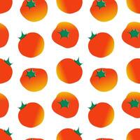 Seamless pattern with red tomatoes. Vegetables isolated. Repeating print vector