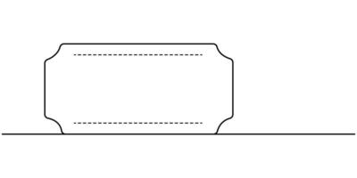 Ticket Duocolor Line Icon Design with Editable Stroke Continuous One Line Drawing vector