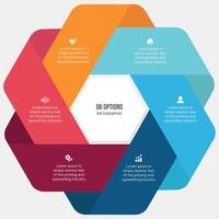 Creative Infographic Template Design With Six Steps, Process Workflow Diagram vector