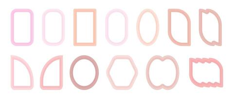 Set of decorative frames with wavy lines and patterns. Trendy vintage fancy frames for wedding invitations, birthday cards, prints. a set of different shapes and sizes of shapes vector