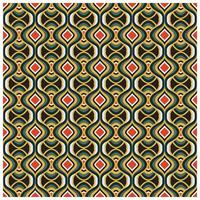 Wavy lines in red, yellow, and green create a lively retro pattern, offering a vibrant and dynamic aesthetic. vector