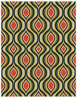 Abstract retro wave pattern with red, yellow, green, and gray colors. vector