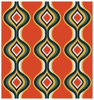 A decorative design showcasing a red and green pattern with distinct diamond shapes. vector
