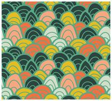 Colorful abstract pattern with overlapping semicircular shapes in pastel hues. vector
