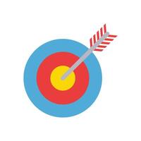 Dart Board Game Icon Illustration. vector