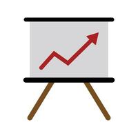 Growth Chart Icon. Growth chart demonstrating upward trend in performance. vector